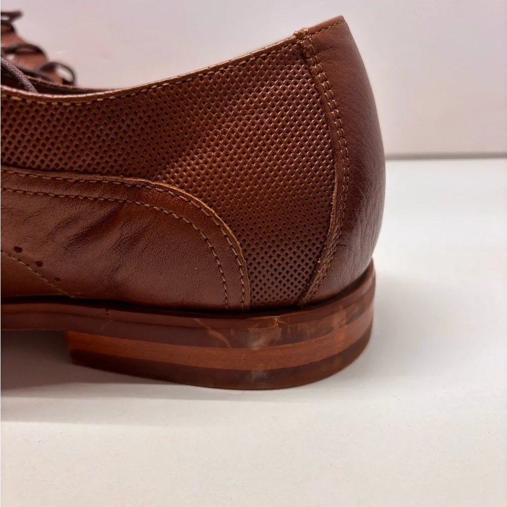 Aston Grey Men’s Leather Dress Shoes Brown Size 12